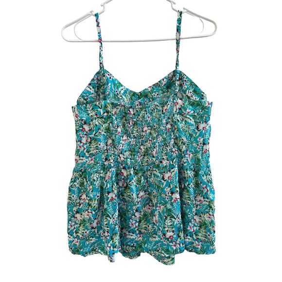 Matilda Jane Tropical Floral Smocked Peplum Spaghetti Strap Top Size Large - Picture 4 of 8